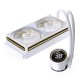 Система жидкостного охлаждения/ Water Cooling System JONSBO TH-240 White (260W, 240mm, LED temp., White, ARGB/ Fans: 2x120mm, 62.4CFM, 37.3dBA, 2400RPM/ Pump height 72mm, 30dBA, 2400RPM, Rad thickness 27mm/ S: 1851, 1700, 1200, 115X, AM5, AM4)