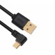 Greenconnect Кабель 0.15m USB 2.0, AM/microB 5pin угловой, черный, 28/28 AWG, экран, армированный, морозостойкий, GCR-UA8AMCB6-BB2S-0.15m