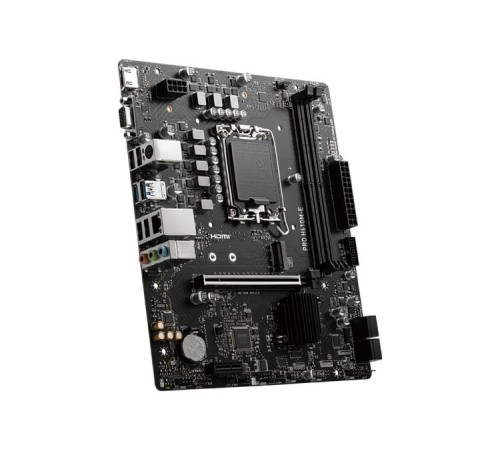 Материнская плата MSI PRO H610M-E DDR5 s1700,2DDR5,1PCI-Ex16,1PCI-Ex1,1M.2,4SATA3.0,4USB3.2Gen1, mATX,RTL