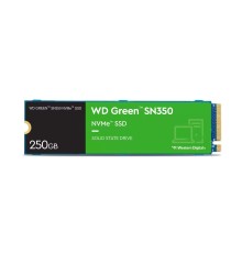 Твердотельный накопитель/ WD SSD Green SN350 NVMe, 250GB, M.2(22x80mm), NVMe, PCIe 3.0 x4, 3D TLC, R/W 2400/900MB/s, IOPs 160 000/150 000, TBW 40, DWPD 0.3 (12 мес.)