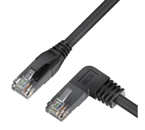 GCR Патч-корд прямой 1.0m UTP кат.5e, черный, левый угол, литой, ethernet high speed, RJ45, T568B, GCR-53127 GCR Патч-корд прямой 1.0m UTP кат.5e, черный, левый угол, литой, ethernet high speed, RJ45, T568B, GCR-53127