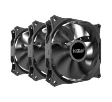 Кулер для ПК/ Case Cooler PCCooler DN 120 3IN 1 (120x120x25mm, 3-pin, 44.31CFM, 18dBA, 1200RPM, Black, 3pcs)
