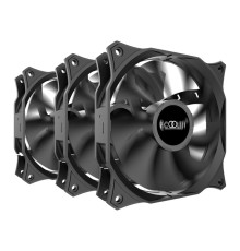 Кулер для ПК/ Case Cooler PCCooler DN 120 3IN 1 (120x120x25mm, 3-pin, 44.31CFM, 18dBA, 1200RPM, Black, 3pcs)