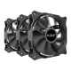 Кулер для ПК/ Case Cooler PCCooler DN 120 3IN 1 (120x120x25mm, 3-pin, 44.31CFM, 18dBA, 1200RPM, Black, 3pcs)