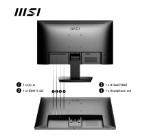 Монитор LCD PRO MP223 21.5'' 16:9 1920х1080(FHD) VA, nonGLARE, 100 Hz, 250 cd/m2, H178°/V178°, 3000:1, 100M:1, 16.7M, 1ms, VGA, HDMI, Tilt, 1Y, Black (Вскрытая упаковка)