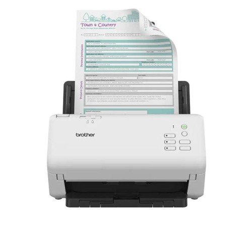 Сканер Brother Документ-сканер ADS-4300N, A4, 40 стр/мин, цветной, 1200 dpi, Duplex, ADF80, USB 3.0, LAN, Scan to Net, Ex.ADS-2400N