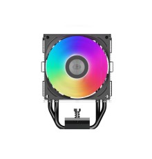 Кулер для процессора/ CPU Cooler PCCooler R400 ARGB BK (180W, 4-pin PWM, 133mm, Al/Cu, 4x6mm, ARGB, 1x92mm, 40.94CFM, 30dBA, 2200RPM, S: 1851/1700/1200/115X, AM5/AM4, black)