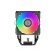 Кулер для процессора/ CPU Cooler PCCooler R400 ARGB BK (180W, 4-pin PWM, 133mm, Al/Cu, 4x6mm, ARGB, 1x92mm, 40.94CFM, 30dBA, 2200RPM, S: 1851/1700/1200/115X, AM5/AM4, black)