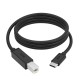 GCR Кабель 1.5m TypeC / USB 2.0 BM, черный, GCR-55250