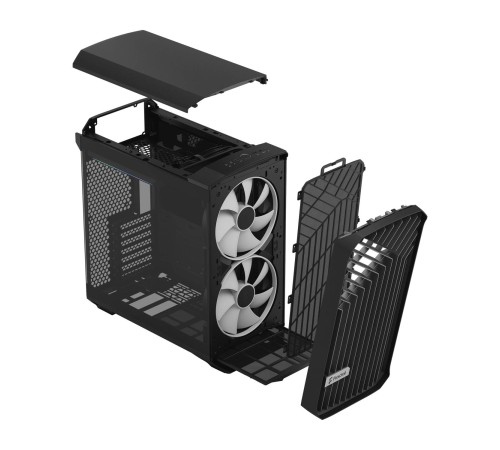 Корпус ПК без блока питания/ Case Fractal Design Torrent Compact RGB TG Light Tint, Midi-Tower, 2x180mm RGB, 2xUSB-A 3.2 + 1xUSB 3.2 Type-C E-ATX, SSI-CEB, ATX, mATX, mITX Black