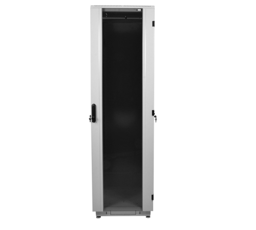 Шкаф ЦМО Шкаф телекоммуникационный напольный 42U (800x800) дверь стекло, цвет черный