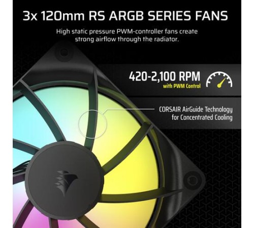 Система жидкостного охлаждения/ Water Cooling System Corsair NAUTILUS 360 ARGB (360mm, Black, ARGB/ Fans: 3x120mm, 72.8CFM, 36dBA, 1700RPM/ S: 1851, 1700, AM5, AM4) Система жидкостного охлаждения/ Water Cooling System Corsair NAUTILUS 360 ARGB (360mm, Black, ARGB/ Fans: 3x120mm, 72.8CFM, 36dBA, 1700RPM/ S: 1851, 1700, AM5, AM4)
