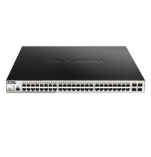 Коммутатор D-Link PROJ Управляемый L2 PoE-коммутатор, 48x1000Base-T PoE, 4x1000Base-X SFP, PoE-бюджет 193 Вт, защита от статического электричества до 6 кВ, CLI, консольный порт RJ-45, поддержка Dying Gasp