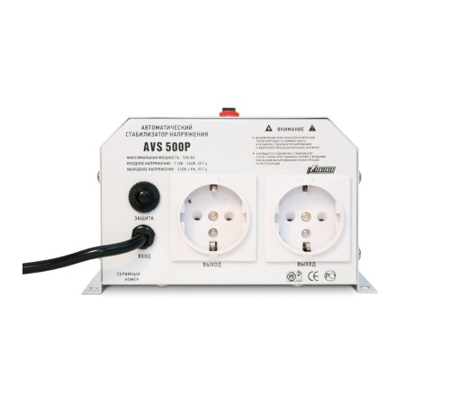 Стабилизатор POWERMAN AVS 500P, ступенчатый регулятор, цифровые индикаторы уровней напряжения, 500ВА, 110-260В, максимальный входной ток 5А, 2 евророзетки, IP-20, навесной, 185мм х 170мм х 100мм, 2,5 кг./ Stabilizer POWERMAN AVS 500P, step-type regulato Стабилизатор POWERMAN AVS 500P, ступенчатый регулятор, цифровые индикаторы уровней напряжения, 500ВА, 110-260В, максимальный входной ток 5А, 2 евророзетки, IP-20, навесной, 185мм х 170мм х 100мм, 2,5 кг./ Stabilizer POWERMAN AVS 500P, step-type regulato