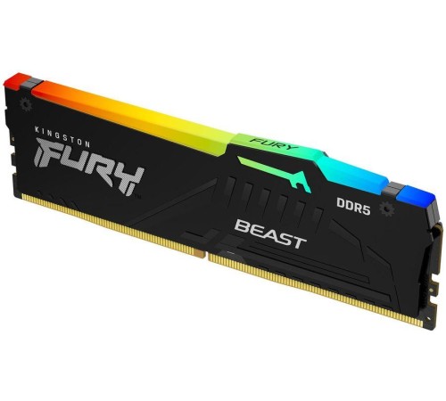 Память оперативная/ Kingston 32GB 5200MT/s DDR5 CL40 DIMM FURY Beast RGB XMP Память оперативная/ Kingston 32GB 5200MT/s DDR5 CL40 DIMM FURY Beast RGB XMP