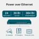 Коммутатор/ JetStream 28-port Gigabit L2+ Managed Switch with 24-port PoE+, PoE budget up to 384W, support SDN UKplug
