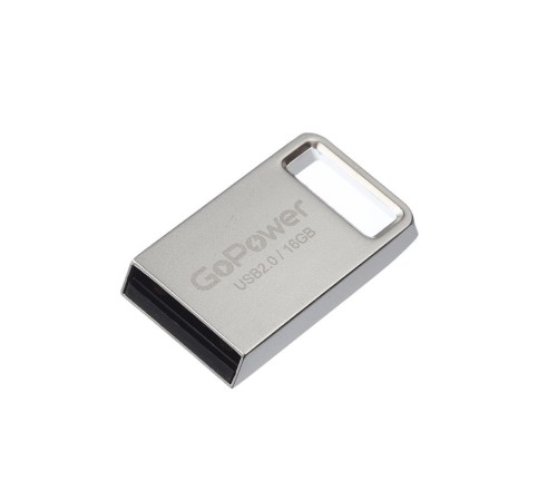 Флеш-накопитель/ Флеш-накопитель GoPower MINI 16GB USB2.0 металл серебряный (1/50/1000) Флеш-накопитель/ Флеш-накопитель GoPower MINI 16GB USB2.0 металл серебряный (1/50/1000)