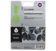 -/ Картридж струйный Cactus CS-LC980BK черный (16мл) для Brother DCP-145C/165C/MFC-250C/290C