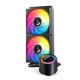 Система жидкостного охлаждения/ Water Cooling System JONSBO TG-240 Black (260W, 240mm, Black, ARGB/ Fans: 2x120mm, 66.19CFM, 35.4dBA, 1800RPM/ Pump height 72mm, 30dBA, 2400RPM, Rad thickness 27mm/ S: 1700, 1200, 115X, AM5, AM4)