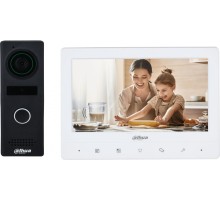 DHI-VTH1020J+DHI-VTO1000JM 7-дюймовый TFT-экран; функция видеодомофона: разблокировка голосовой вызов видеозвонок регулировка громкости; несколько звуков звонка; поддержка цифрового широкого динамического диапазона (DWDR) металлический корпус