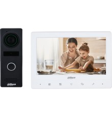 DHI-VTH1020J+DHI-VTO1000JM 7-дюймовый TFT-экран; функция видеодомофона: разблокировка голосовой вызов видеозвонок регулировка громкости; несколько звуков звонка; поддержка цифрового широкого динамического диапазона (DWDR) металлический корпус