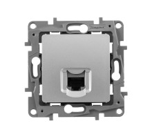 Информационная розетка RJ 45, категория 5e, UTP, Etika, алюминий