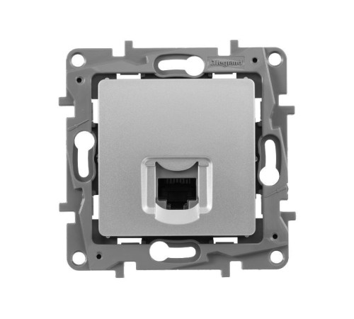 Информационная розетка RJ 45, категория 5e, UTP, Etika, алюминий
