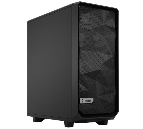 Корпус ПК без блока питания/ Case Fractal Design Meshify 2 Compact Solid, Midi-Tower, 2x140mm + 1x120mm, 2xUSB-A 3.2 + 1xUSB 3.2 Type-C ATX, mATX, mITX Black