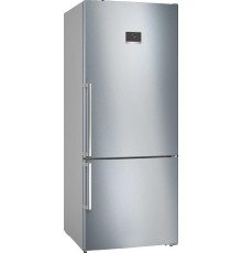 Холодильник BOSCH Full NoFrost, Serie 6, Габариты 186x75x80, Общий пол. объем: 521 (х:406, м:115), Нерж. сталь с легкой очисткой, Цифровой LCD дисплей, Внешние высокие металлические ручки, Multi Airflow, AirFresh Filter, Боковое LED освещение и точечное д