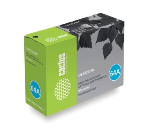-/ Картридж лазерный Cactus CS-CC364A CC364A черный (10000стр.) для HP LJ P4014/P4015/P4515