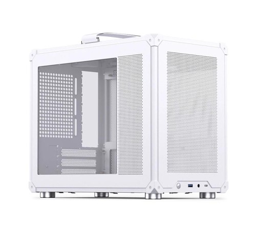 Корпус без блока питания/ Case JONSBO C6 MAX Handle, Mini-Tower, TG, no fan, 1xUSB-A 3.0 + 1xUSB-C 3.1, mATX, mITX White