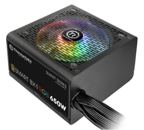 Блок питания Thermaltake Smart BX1 RGB (PS-SPR-0650NHSABE-1), 650W, APFC, 80+ Bronze, non-modular Блок питания Thermaltake Smart BX1 RGB (PS-SPR-0650NHSABE-1), 650W, APFC, 80+ Bronze, non-modular