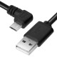 Greenconnect Кабель 1.0m USB 2.0, AM/microB 5pin угловой, черный, 28/28 AWG, экран, армированный, морозостойкий, GCR-UA8AMCB6-BB2S-1.0m