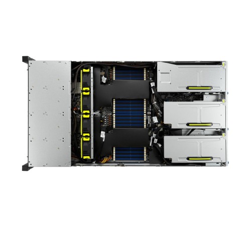 Серверная платформа/ ASUS RS720-E10-RS24U, 2U, 2x Socket P+ LGA 4189 3rd gen, 32x DDR4 3200, up to 9 x Expansion slots*, VROC, 24 x 2.5" hsb (12x NVMe + 12x SATA/SAS/NVME*, 2 x M.2 connector (2280/2260. PCIe Gen4x4), 2 x 10GbE (X710-AT2) RJ45, 1+1 24