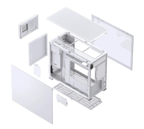 Корпус без блока питания/ Case JONSBO D31 STD SCREEN, Mini-Tower, TG, no fans, 1xUSB-A 3.2 + 1xUSB-C 3.2, mATX, mDTX, mITX White