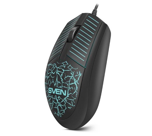 Мышь SVEN RX-70 чёрная (2+1кл. 1200DPI, подсветка, каб. 1,5м, блист.) Мышь SVEN RX-70 чёрная (2+1кл. 1200DPI, подсветка, каб. 1,5м, блист.)