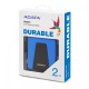 Внешний жесткий диск/ Portable HDD 2TB ADATA HD650 (Blue), Silicone, USB 3.2 Gen1, 121x81x21mm, 201g /3 года/