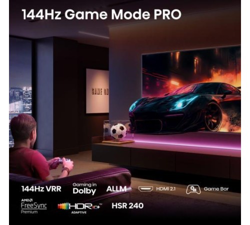 Телевизор ЖК 75'' Hisense/ 75", QLED, Ultra HD, 144 Hz(VRR), Smart TV (ОС VIDAA U8.5), Wi-Fi, DVB-T2/T/C/S2/S, FreeSync Premium, 2.0Ch 2х15W, CI+(1.4), 4хHDMI, 2хUSB, Alexa Built-in, VIDAA Voice, Dark Grey 2025 Телевизор ЖК 75'' Hisense/ 75", QLED, Ultra HD, 144 Hz(VRR), Smart TV (ОС VIDAA U8.5), Wi-Fi, DVB-T2/T/C/S2/S, FreeSync Premium, 2.0Ch 2х15W, CI+(1.4), 4хHDMI, 2хUSB, Alexa Built-in, VIDAA Voice, Dark Grey 2025