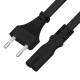 GCR Кабель питания 1.5m, CEE 7/16 / IEC C7, черный, 2*0,5mm, GCR-54293