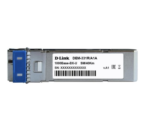 Трансивер/ 331R/40KM WDM SFP Transceiver, 1000Base-BX-U, Simplex LC, TX: 1310nm, RX: 1550nm, Single-mode, 40KM Трансивер/ 331R/40KM WDM SFP Transceiver, 1000Base-BX-U, Simplex LC, TX: 1310nm, RX: 1550nm, Single-mode, 40KM
