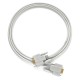 Greenconnect Кабель 0.5m 0-модемный COM линковочный, DB9/DB9 9F/9F, серый, 30 AWG, GCR-DB901-0.5m