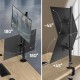 ONKRON кронштейн для двух мониторов 13"-34" настольный, чёрный D208E