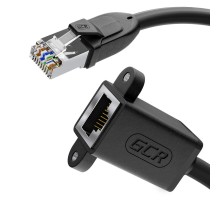 GCR Удлинитель PROF патч-корда прямой 3.0m, FTP медь, кат.6, крепление под винт, никелированный коннектор, T568B, GCR-53718