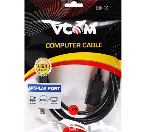 Кабель-переходник/ Кабель-переходник Mini DisplayPort M -> Display Port M  4K*60 Hz 1,8м VCOM <CG682-1.8M>