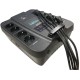 Источник бесперебойного питания Powercom Back-UPS SPIDER, Line-Interactive, LCD, AVR, 1100VA/605W, 8xSchuko outlets (4 surge & 4 batt), USB, black (1452054)