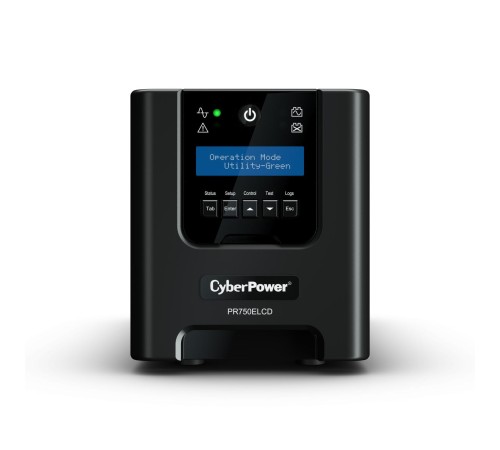 ИБП CyberPower PR750ELCD, Line-Interactive, 750VA/675W, 6 IEC-320 С13 розеток, USB&Serial, SNMPslot, LCD дисплей, Black, 0.48х0.27х0.28м., 13.5кг./ UPS Line-Interactive CyberPower  PR750ELCD 750VA/675W USB/RS-232/EPO/SNMPslot (6 IEC С13)