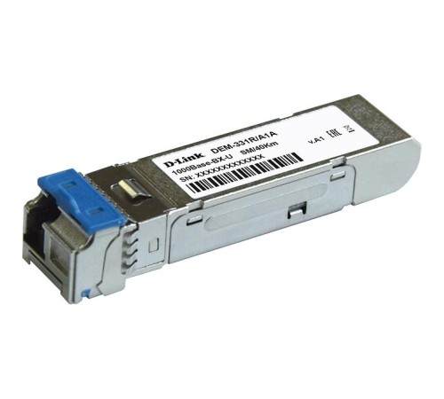 Трансивер/ 331R/40KM WDM SFP Transceiver, 1000Base-BX-U, Simplex LC, TX: 1310nm, RX: 1550nm, Single-mode, 40KM Трансивер/ 331R/40KM WDM SFP Transceiver, 1000Base-BX-U, Simplex LC, TX: 1310nm, RX: 1550nm, Single-mode, 40KM