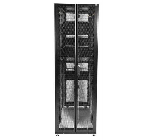 Шкаф ЦМО Шкаф серверный ПРОФ напольный 42U (800x1200) дверь перфор. 2 шт., черный, в сборе Шкаф ЦМО Шкаф серверный ПРОФ напольный 42U (800x1200) дверь перфор. 2 шт., черный, в сборе