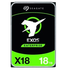 Жесткие диски Seagate Exos X18 HDD 3.5" SAS 16Tb, 7200 rpm, 256Mb buffer, 512e/4kn, CMR, ST16000NM004J, 1 year