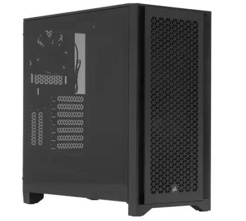 Корпус без блока питания/ Case Corsair 4000D Airflow, Midi-Tower, TG, 2x120mm, 1xUSB-A 3.2, 1xUSB 3.2 Type-C, E-ATX, ATX, mATX, mITX Black